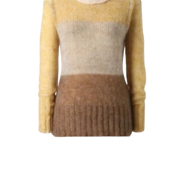 Anthropologie Knitted & Knotted Cowlneck Colorblock Turtleneck Sweater Sz Large - Picture 3 of 13